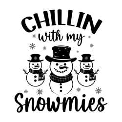 Chillin with my Snowmies PNG, Christmas PNG, Christmas Sublimation Design Download, Clipart, Sublimation PNG, Digital