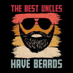 The Best Uncles Have Beards Svg, Bearded Uncle Onesie Svg, Dxf Png Cut File for Cricut Silhouette Cameo