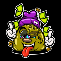 Money Bag Cartoon With Cash Png Money Bags Dripping Cash Dollar Sign Hustler Grind Sarcastic Evil Smile SVG PNG JPG