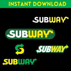 Subway Logo Icon I SVG .PNG Files I Digital Product I transparent subway logo png I new subway logo png