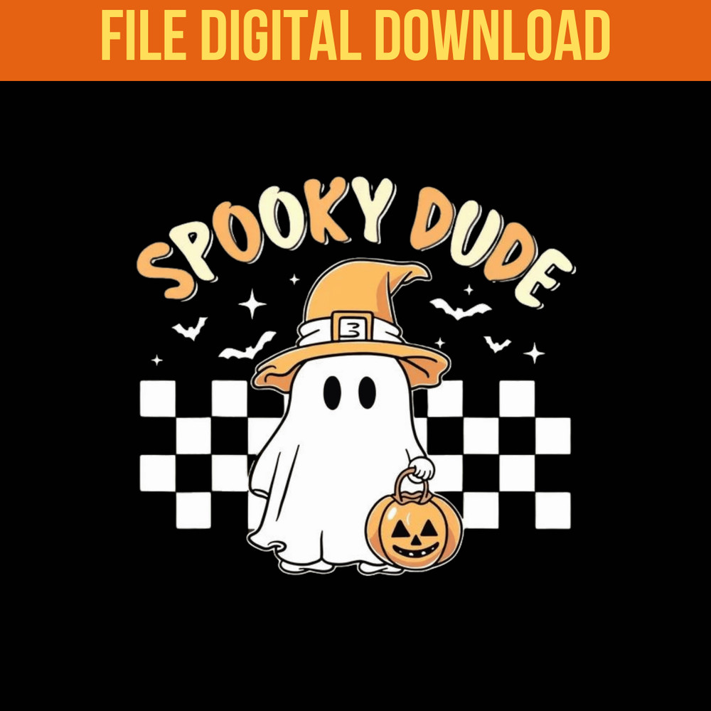 Spooky Dude PNG Halloween Sublimation Designs Halloween Png DesignsRetro Halloween Png 0