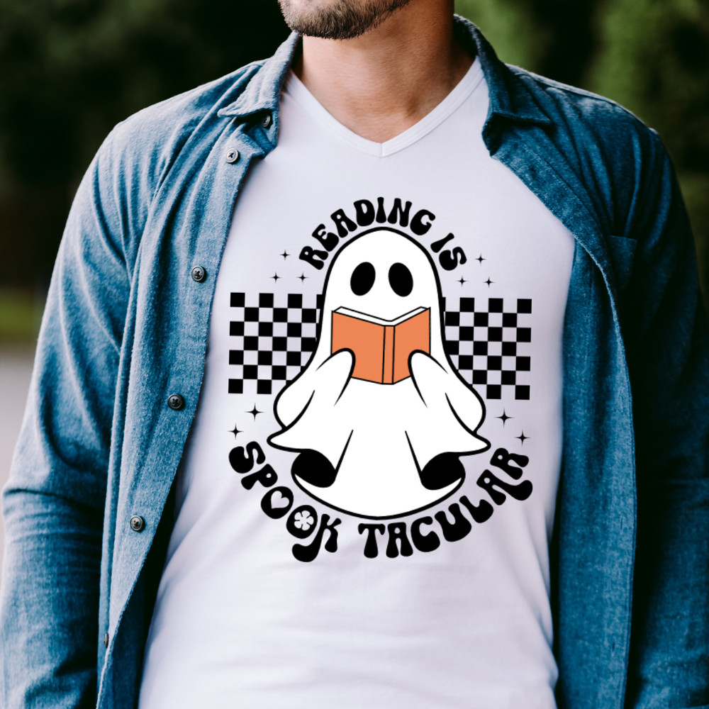 Cute Ghost Reading Book PNG Spooky Season Png Halloween Png Cute Halloween Ghosts Trending Png 2