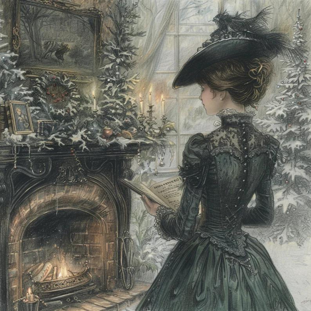 Victorian Christmas Time Clipart Bundle15 High Quality JPG Card Making Digital Paper Craft Latino Christmas Cliparts 3