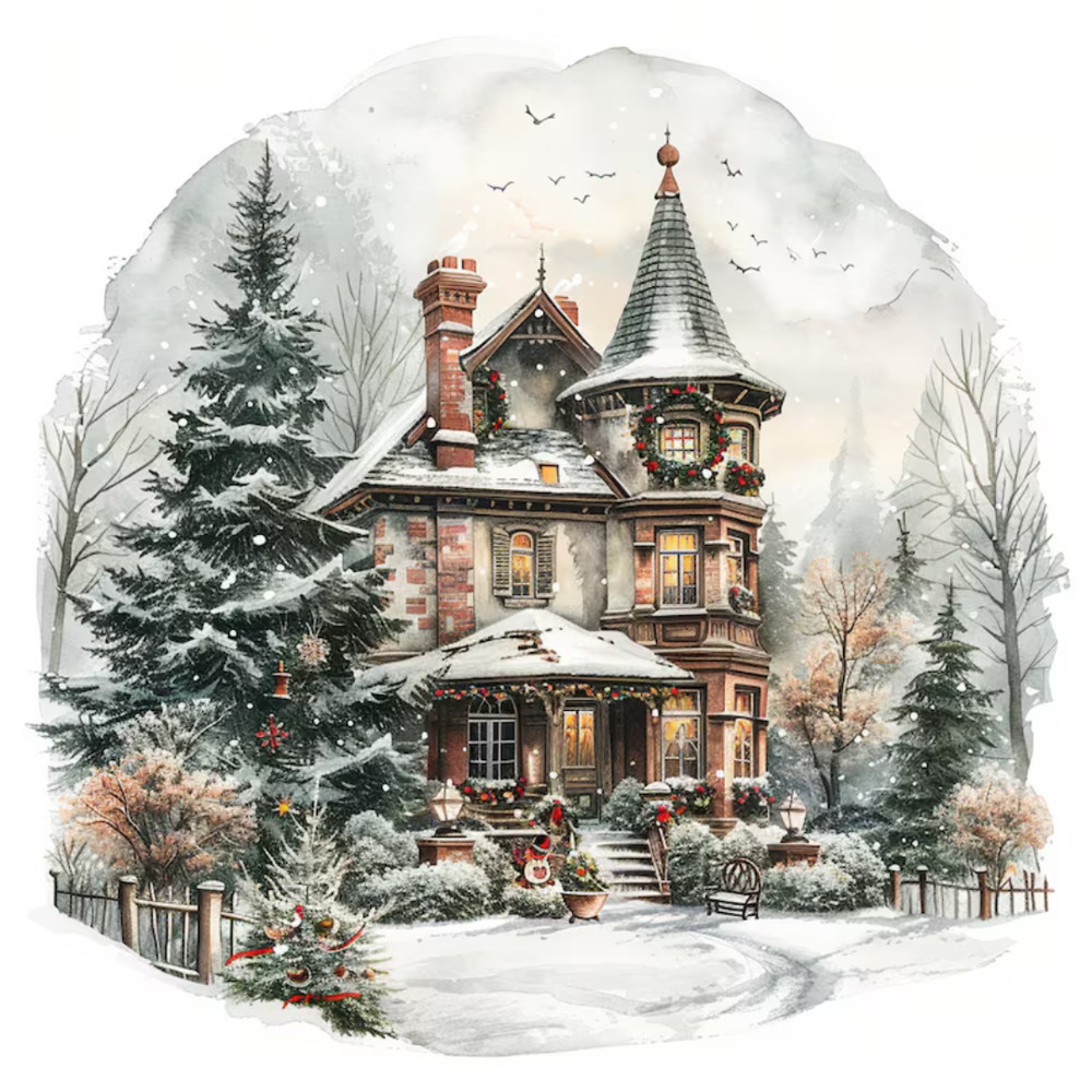 Victorian Christmas Time Clipart Bundle15 High Quality JPG Card Making Digital Paper Craft Latino Christmas Cliparts 6