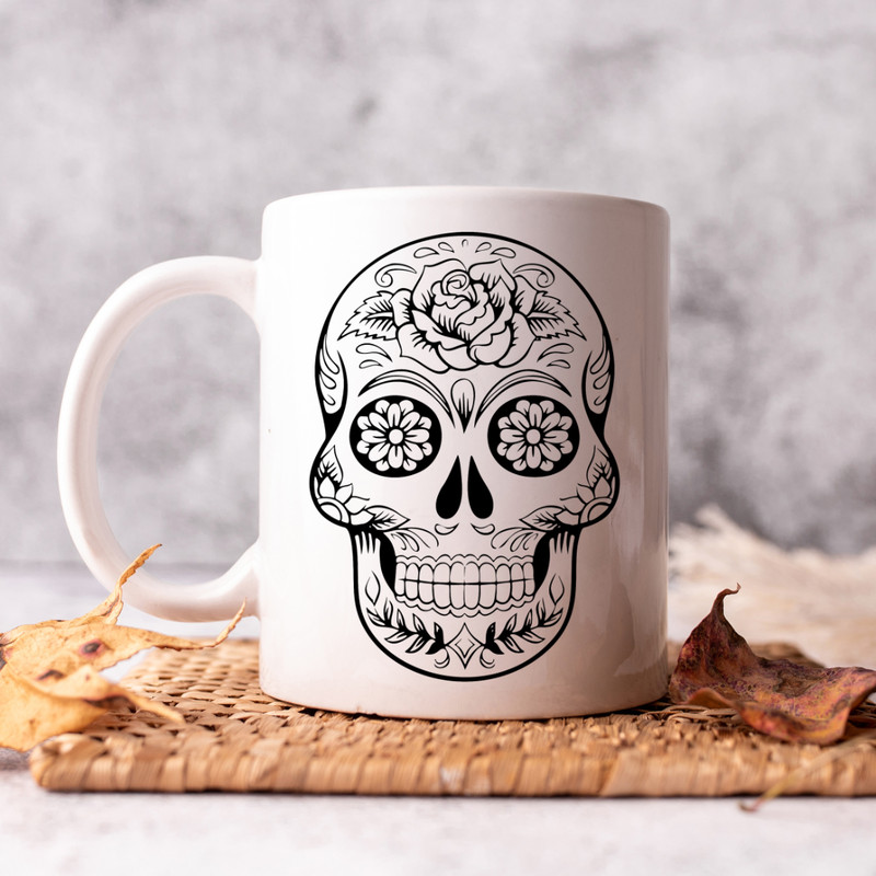 Sugar Skull Svg Png Cut File Day Of The Dead Svg Skull Svg Cricut Silhouette Crafting Digital Downl 0