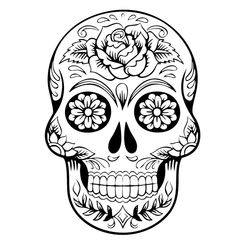 Sugar Skull Svg Png Cut File Day Of The Dead Svg Skull Svg Cricut Silhouette Crafting Digital Downl 1