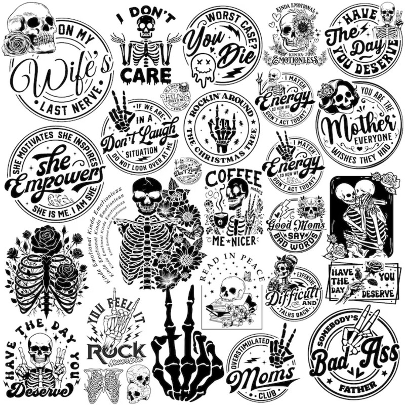 Snarky Skulls Svg Bundle Adult Humor Svg Sarcastic Bundle Png Funny Skeleton Bundle Svg Cricut Svg  0