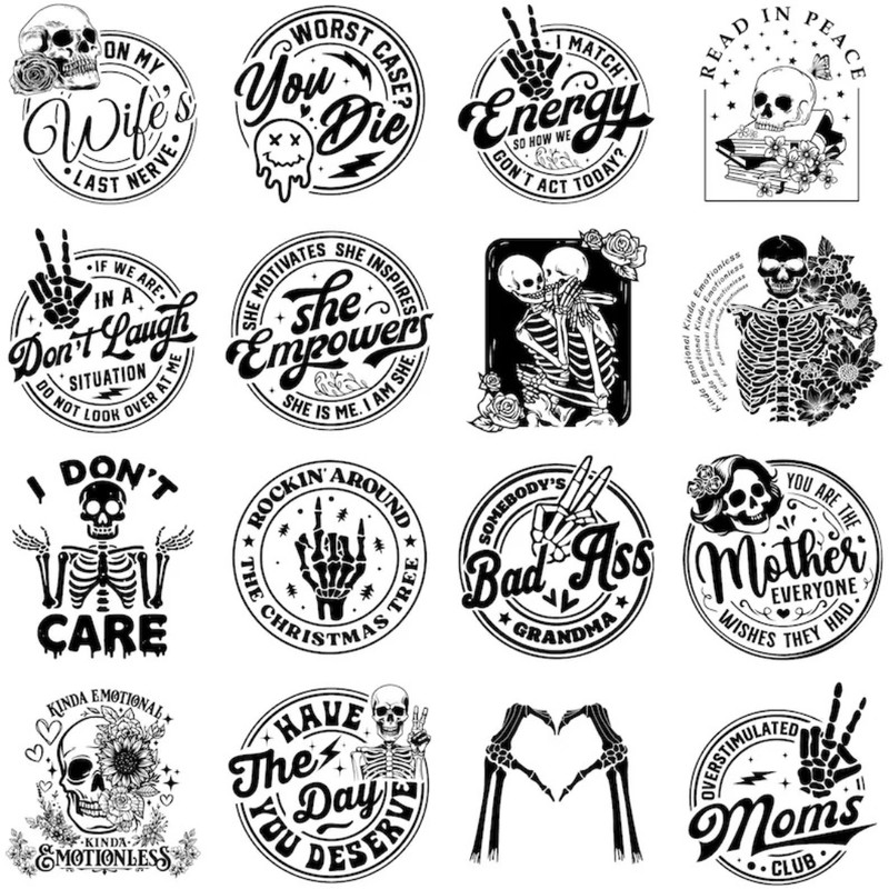 Snarky Skulls Svg Bundle Adult Humor Svg Sarcastic Bundle Png Funny Skeleton Bundle Svg Cricut Svg  1