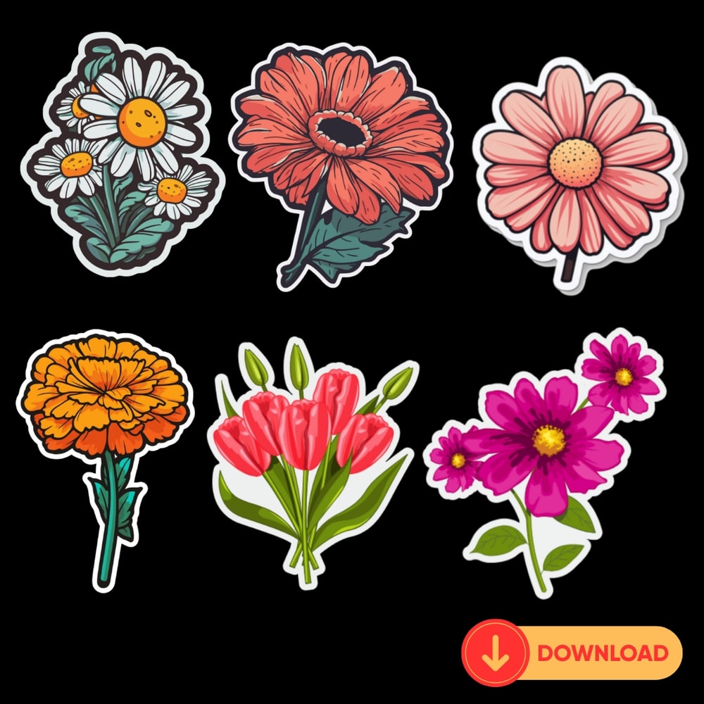 Cute Floral Printable Stickers Png Inspirational Sticker Png Print And Cut Sticker Cricut Stickers 0
