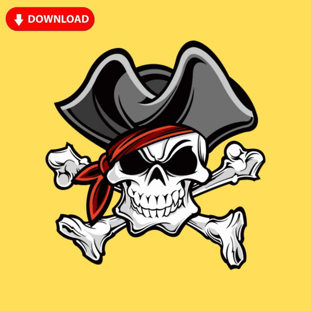 Skull And Crossbones Png Transparent Silhouette Skull And Crossbones Vector Cut File For Cricut 0