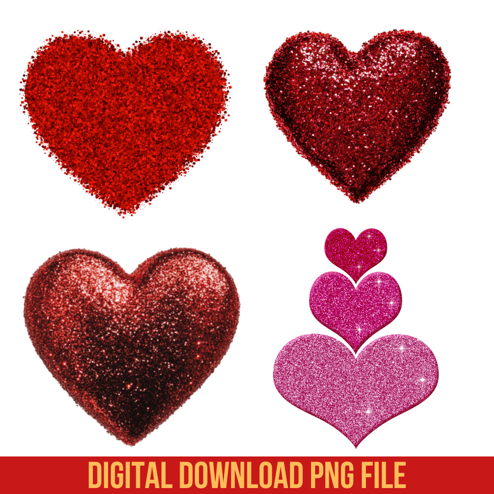 Red Glitter Heart Png Valentine Png Sequin Heart Retro Valentine Trendy Valentine Hearts Png Sparkl 0