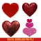 Red Glitter Heart Png Valentine Png Sequin Heart Retro Valentine Trendy Valentine Hearts Png Sparkl 0