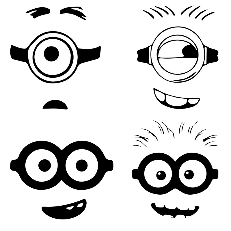 Minion Face Svg BundleMinion SVGfunny Minion Faceminion Cut File For CircuitMinion EyesFiles For Si 0