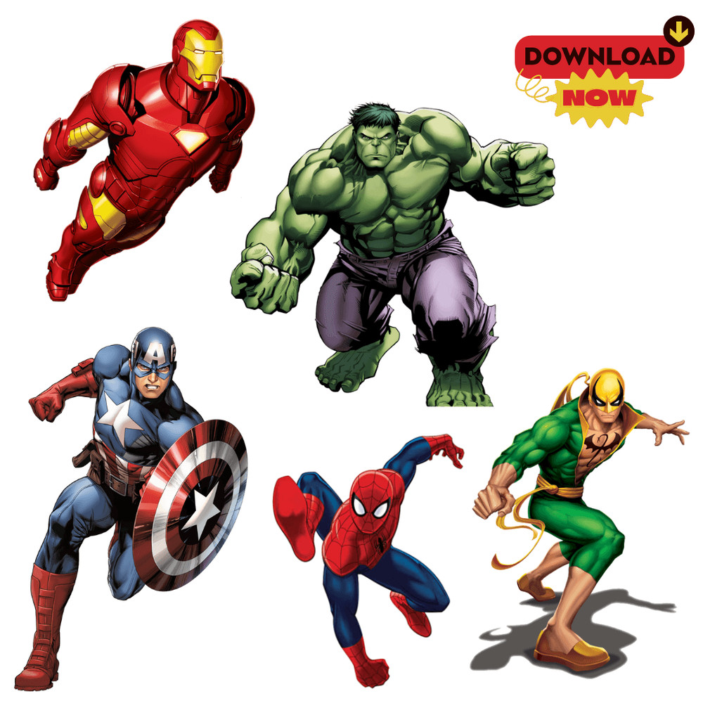 Super Heroes PNG Bundle Sublimation Super Heros Super Hero Clipart Instant Download 0