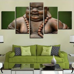 buddha 36 religion 5 pieces canvas wall art, large framed 5 panel canvas wall art