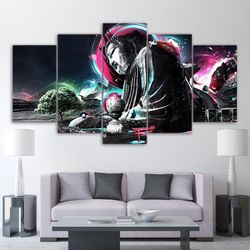 buddha 57 religion 5 pieces canvas wall art, large framed 5 panel canvas wall art