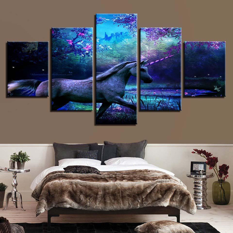 Purple Forest Unicorn Abstract Animal.jpg