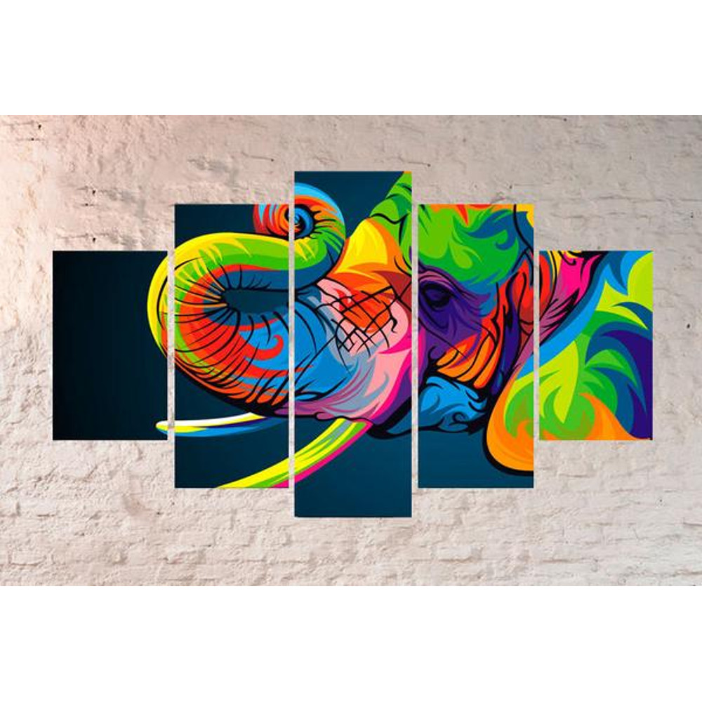 Rainbow Elephant Abstract Animal.jpg