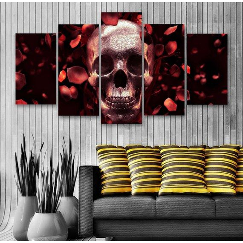 Skull And Red Roses Abstract.jpg
