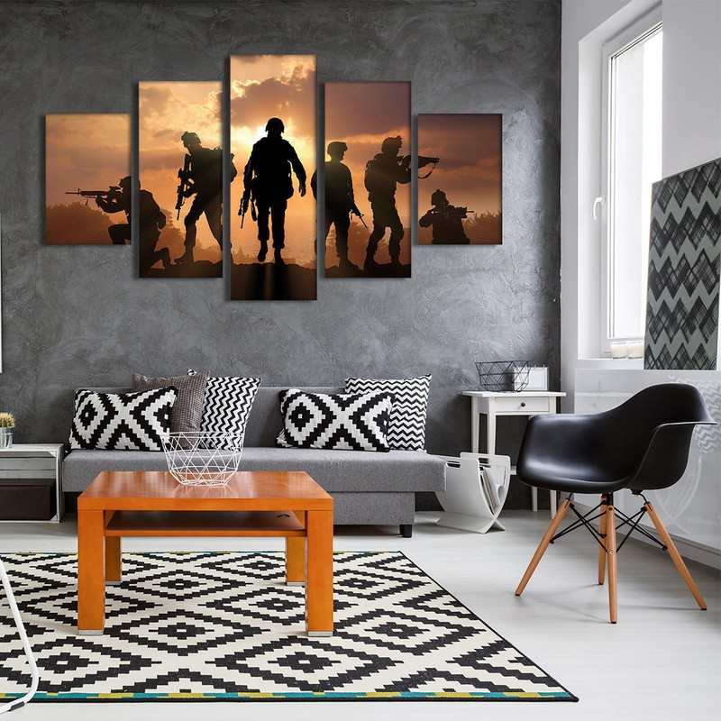 Soldiers Combat Sunset Abtract.jpg