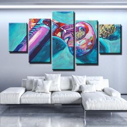 spark up abstract 5 pieces canvas wall art, large framed 5 panel canvas wall art