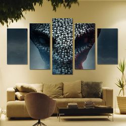 the biggest skull abstract 5 pieces canvas wall art, large framed 5 panel canvas wall art