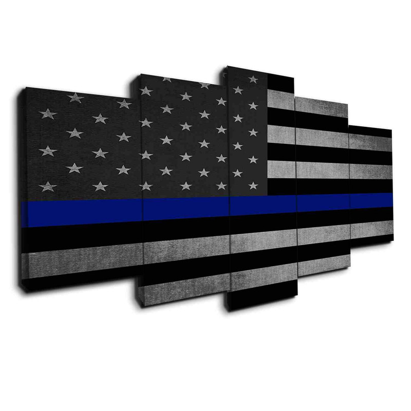 Thin Blue Line On Grunge Black Abstract.jpg