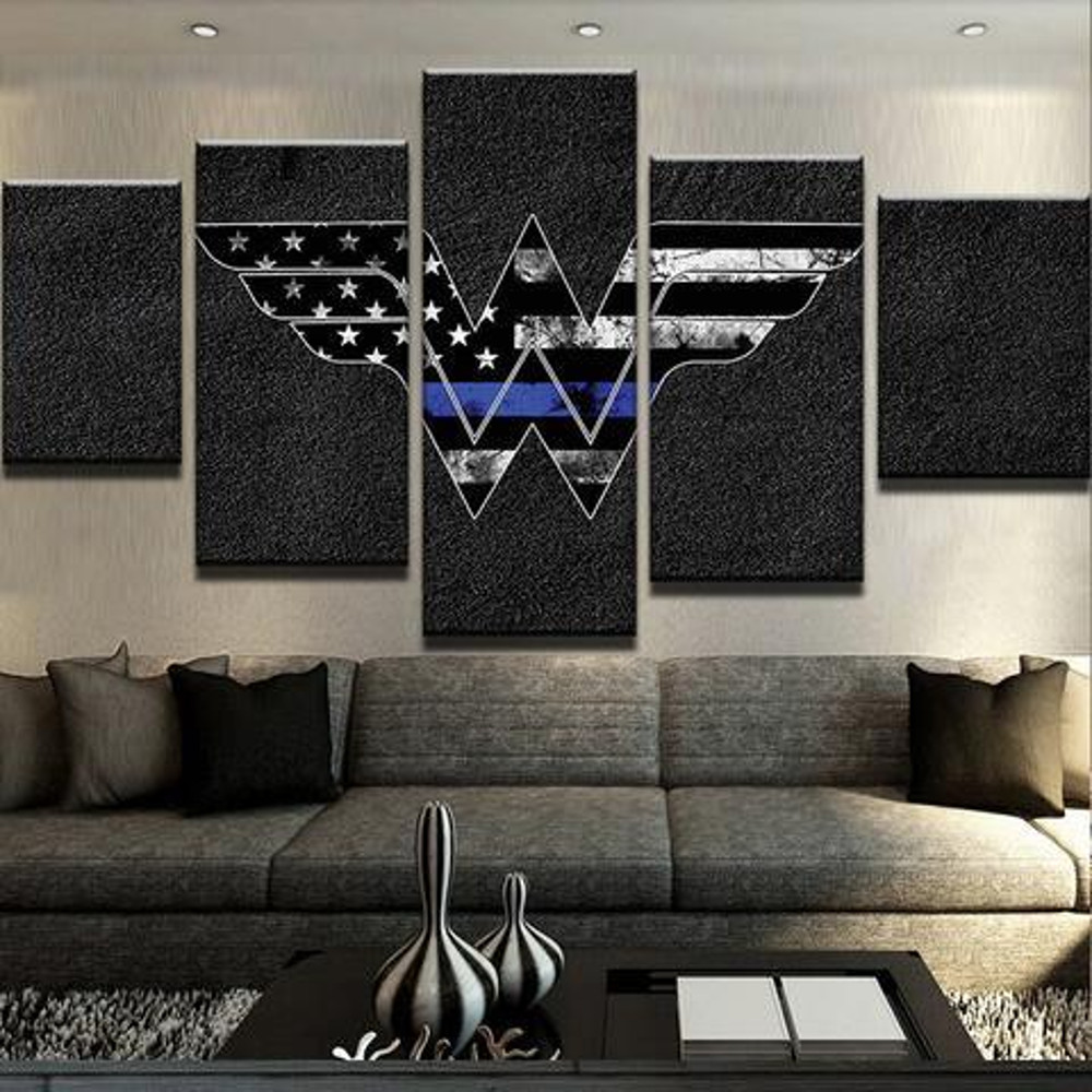 Thin Blue Line Wonder Women Abstract.jpg