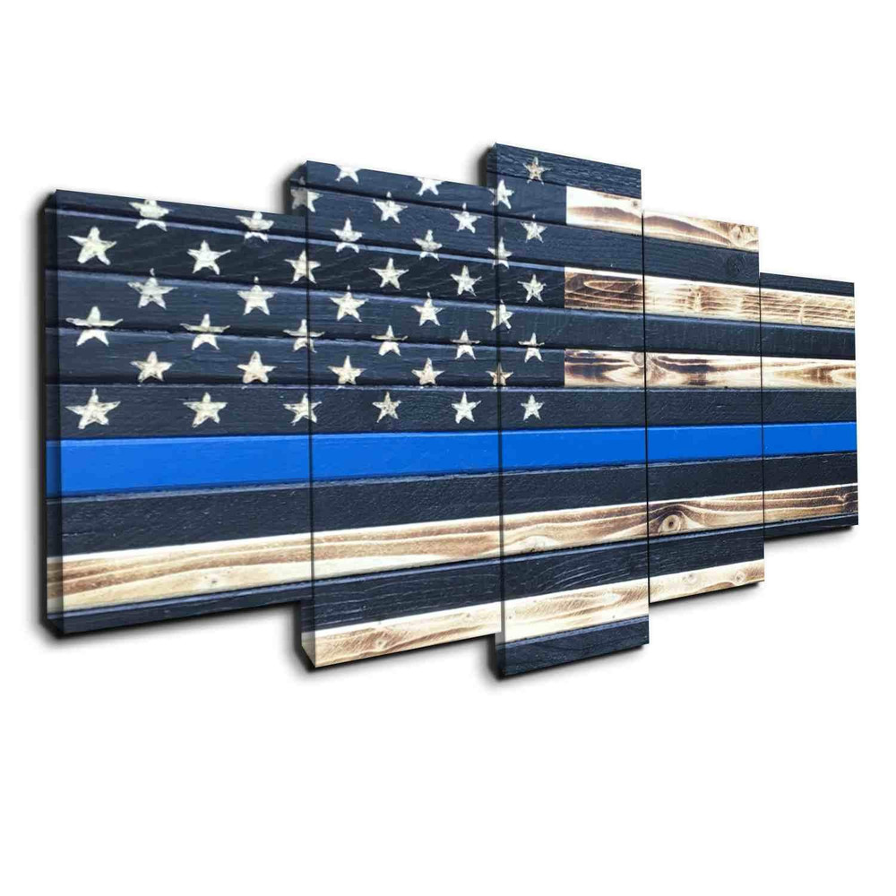 Thin Blue Line Wood like Abstract.jpg