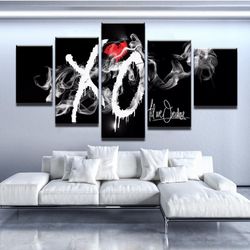 til we overdose abstract 5 pieces canvas wall art, large framed 5 panel canvas wall art