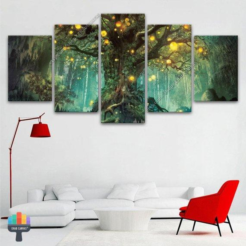 Tree Of Life Lights Canvas Decor Fantasy Nature Abstract.jpg