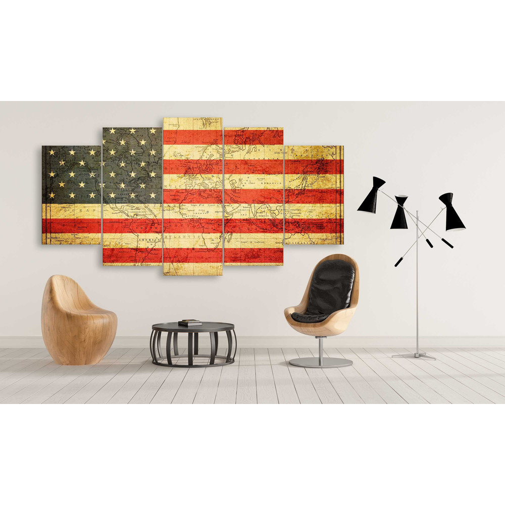 Usa Flag Overlay With Magnetic Curves World Map World Map.jpg