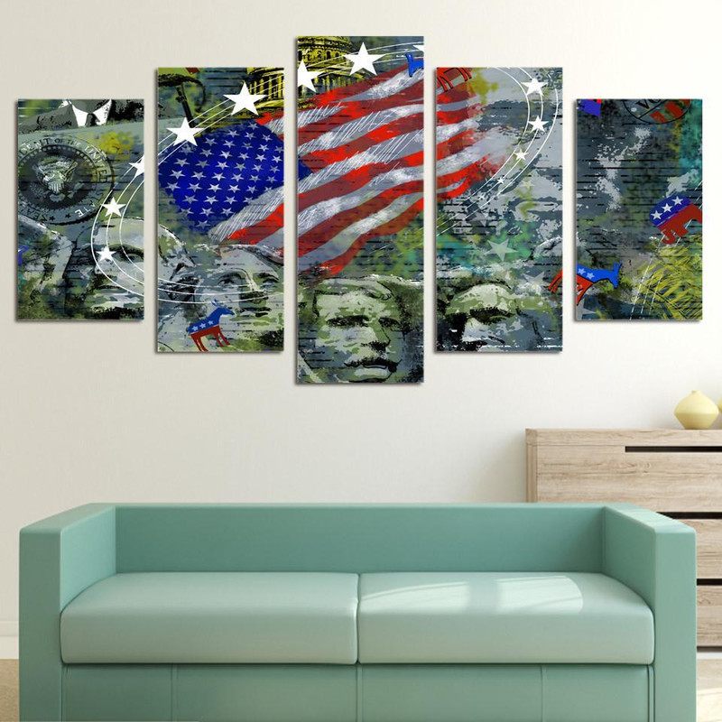 Usa Flag With Mount Rushmore Presidents Abstract.jpg
