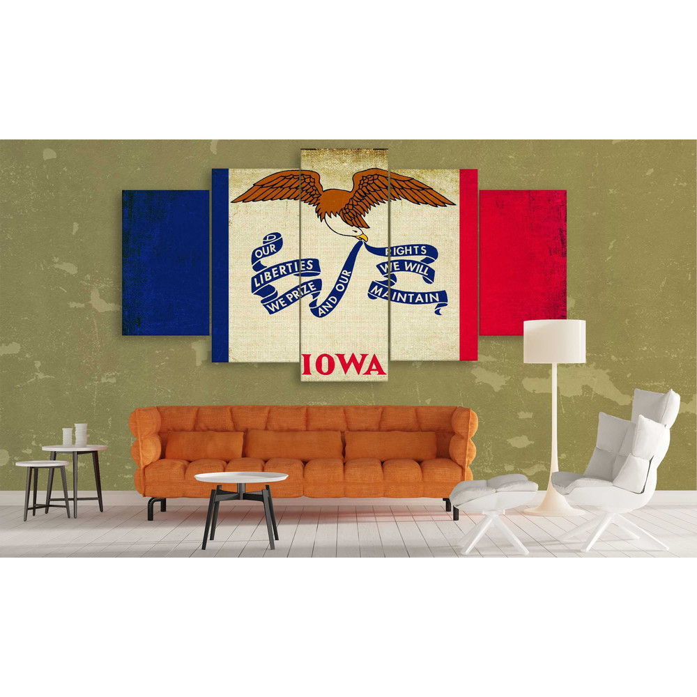 Usa Iowa State Flag Art abstract.jpg