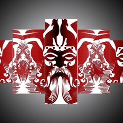 vikings 1 abstract 5 pieces canvas wall art, large framed 5 panel canvas wall art