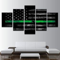 vintage american flag abstract 5 pieces canvas wall art, large framed 5 panel canvas wall art