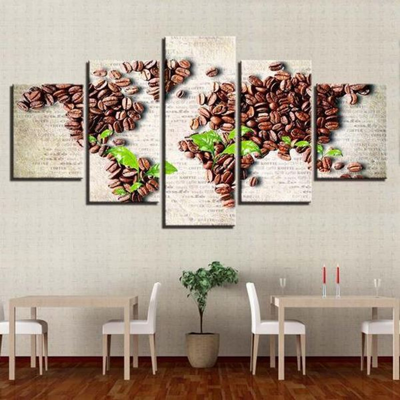World Map In Coffee Beans And Leaves Nature.jpg