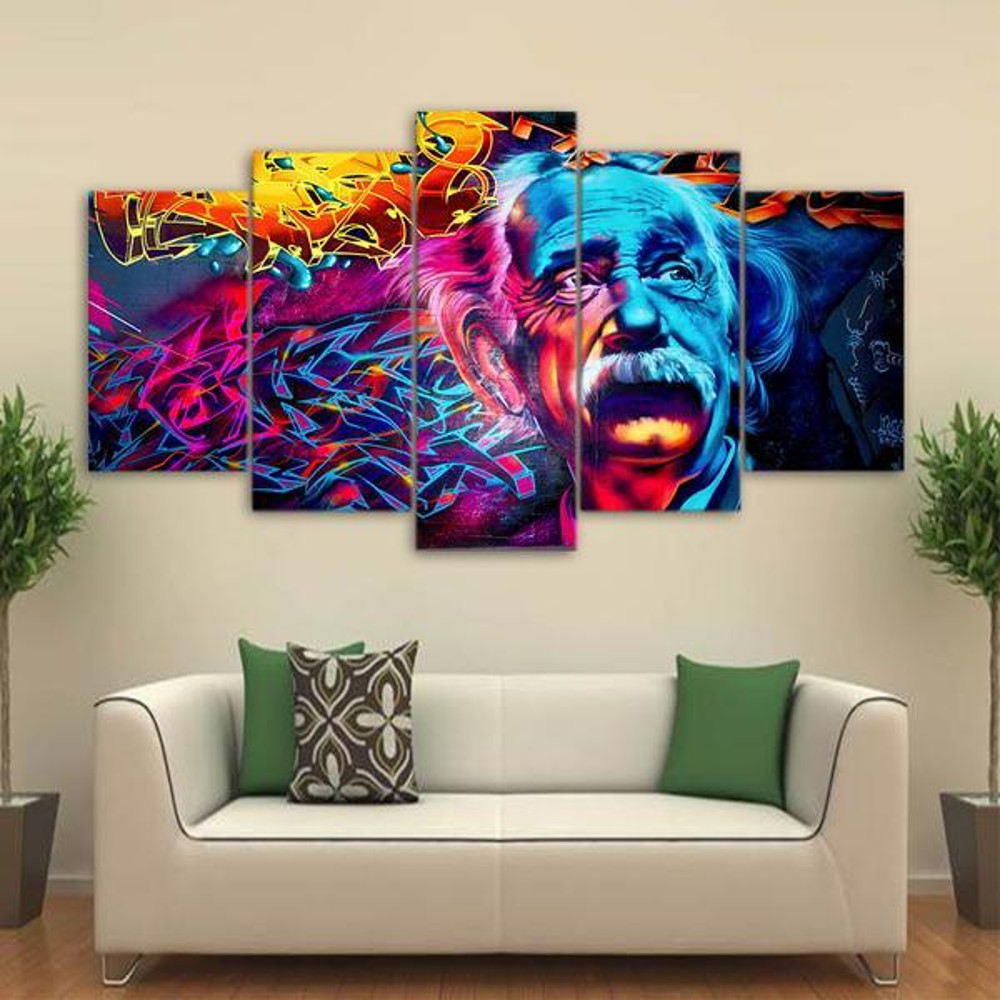 Albert Einstein Psychedelic Colorful Abstract Art.jpg