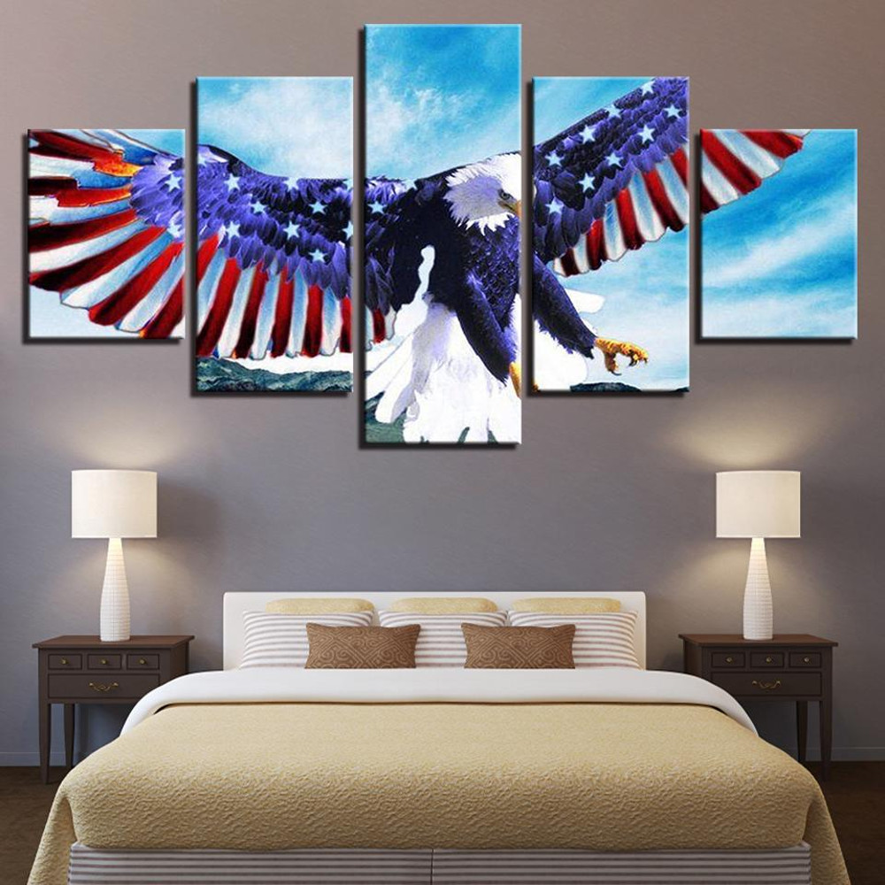 American Flag And Eagle Spread Wings Abstract Art.jpg