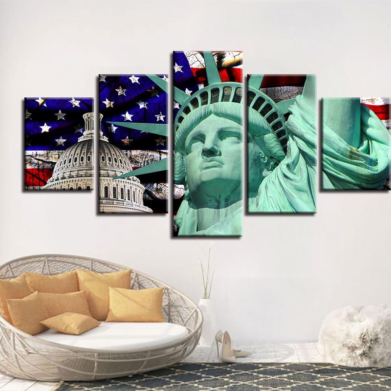 American Flag And Statue Of Liberty 1 Abstract Art.jpg