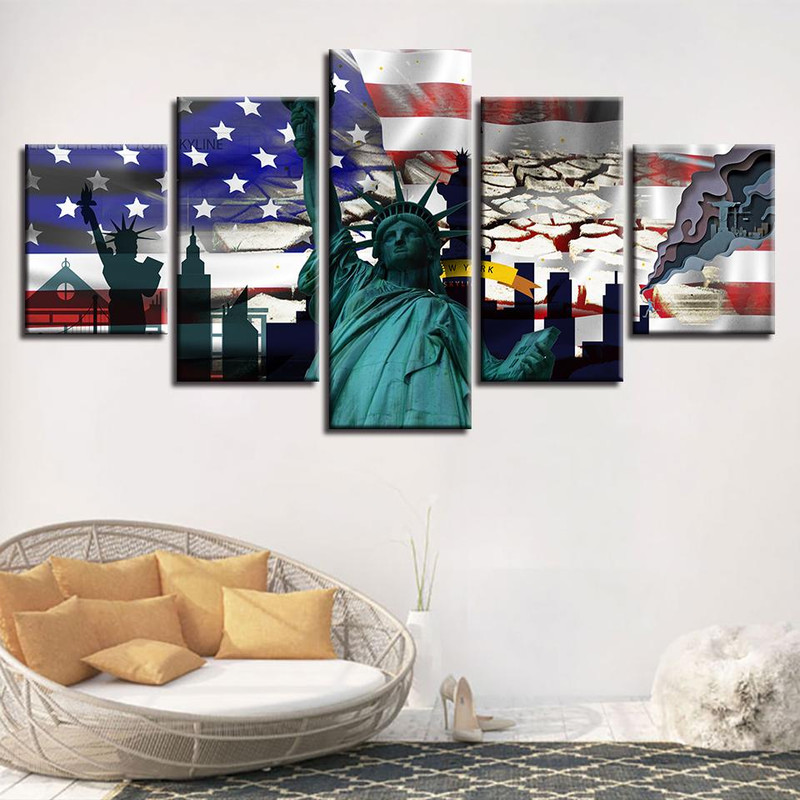 American Flag And Statue Of Liberty 2 Abstract Art.jpg