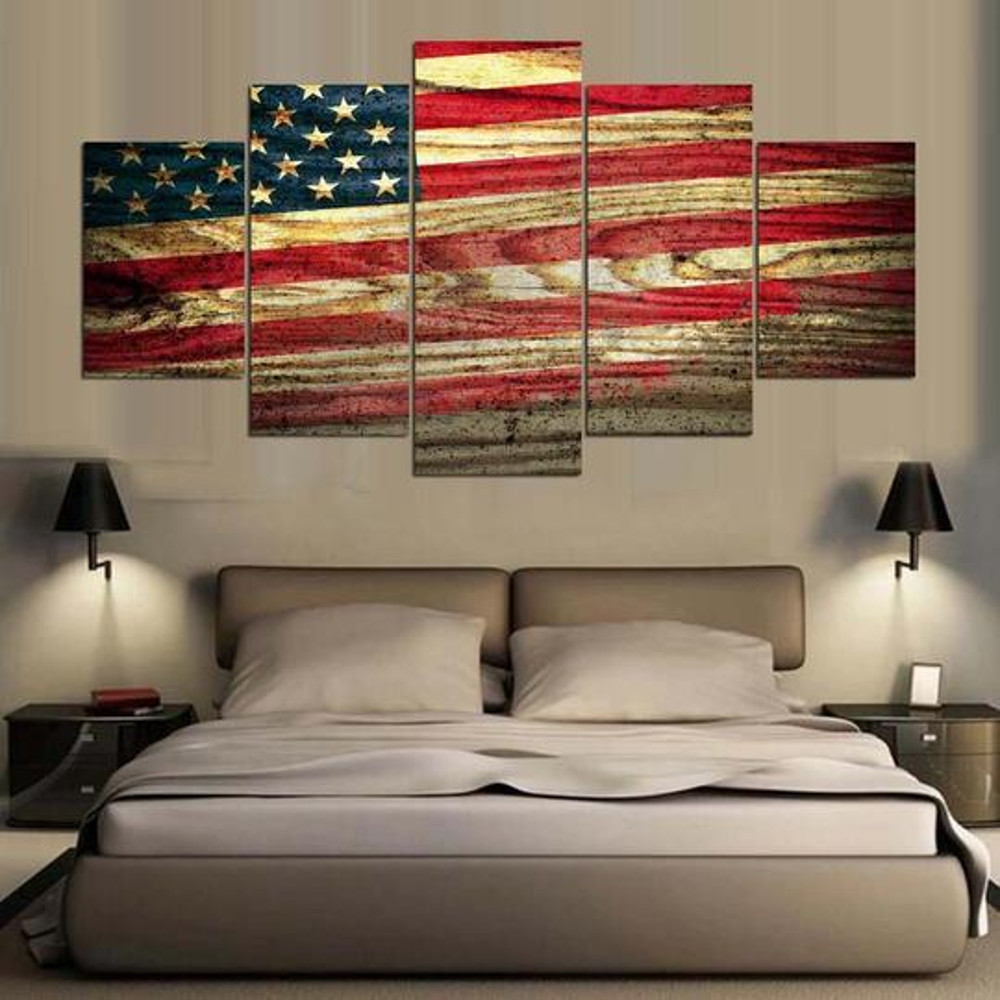 American Flag On Wood Grain Canvas Wall Art Art.jpg