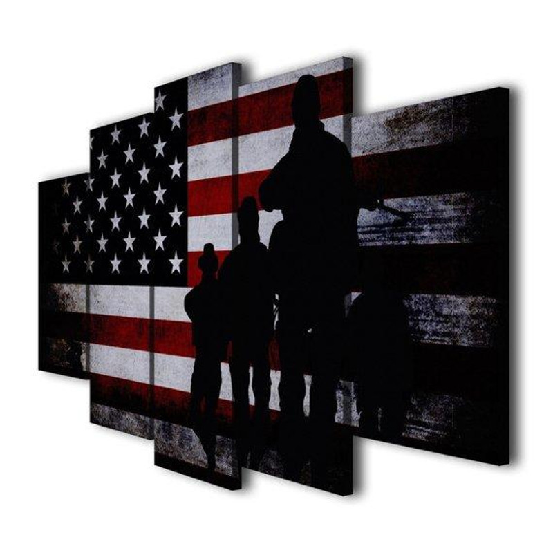 American Flag Soldier Veterans 01 Abstract Art.jpg