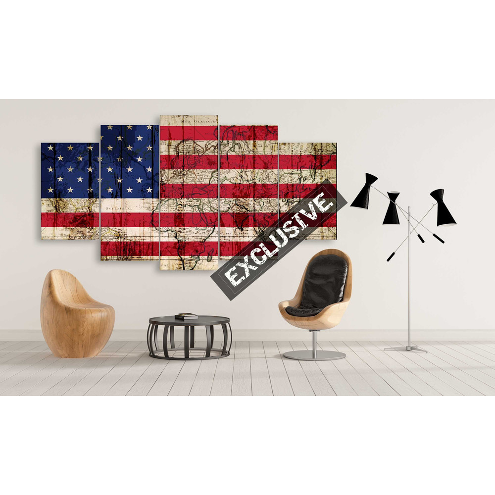 American Grunge Flag Overlay With Old World Map Abstract Art.jpg