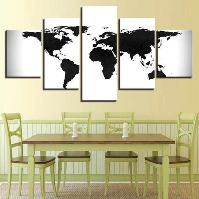 Black And White World Map Vintage Canvass Word Map Art.jpg