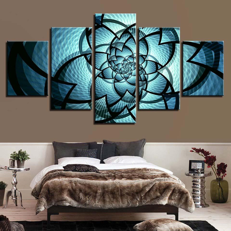 Blue Flowers Pattern Abstract Art.jpg