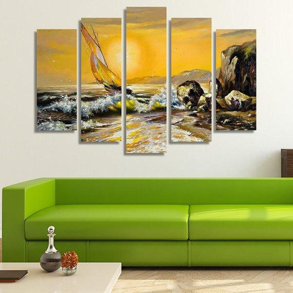 Boat In The Sea Abstract Art.jpg