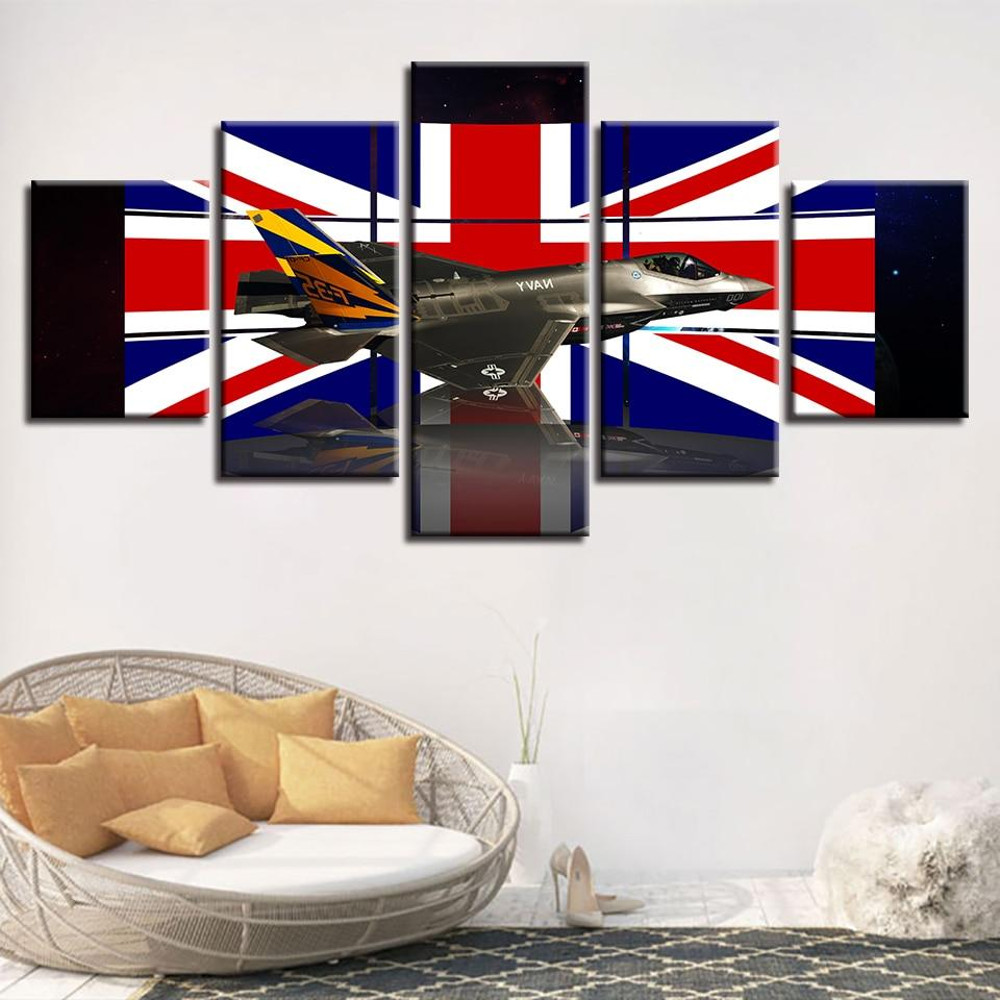 British Flag And Aircraft Abstract Art.jpg