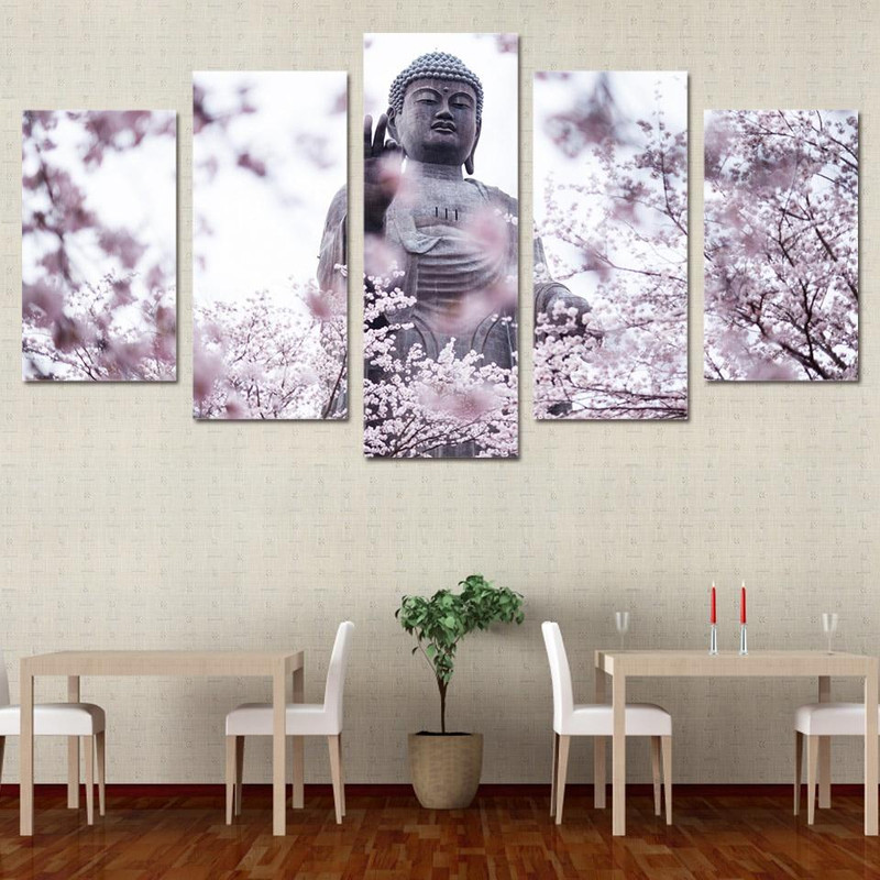 Buddha Statue In Flower 01 Religion Art.jpg