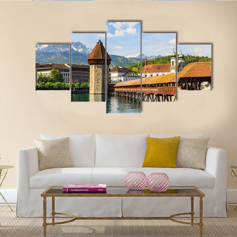Chapel Bridge Kapellbrucke Across Reuss River Religion Art.jpg